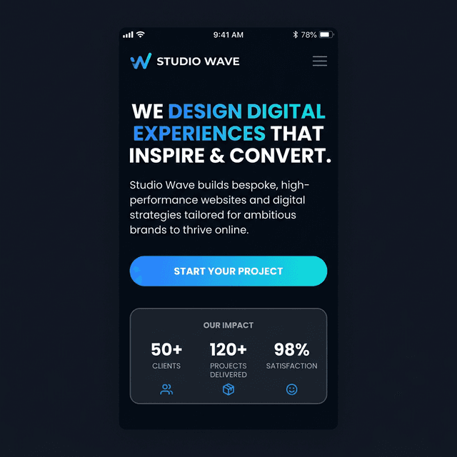 Ejemplo de diseño web móvil Lener Studio
